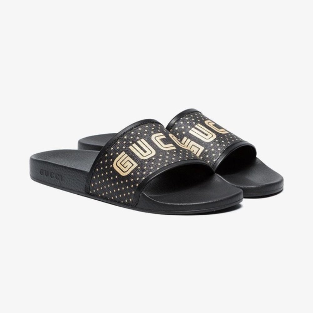 Authentic Brand New Gucci Slides Sega Print Sz 41